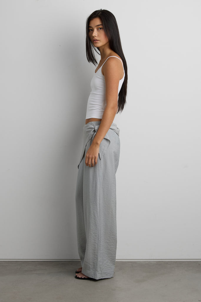Lightweight Crinkled Pant with Waist Scarf | OAK + FORT – OAK +