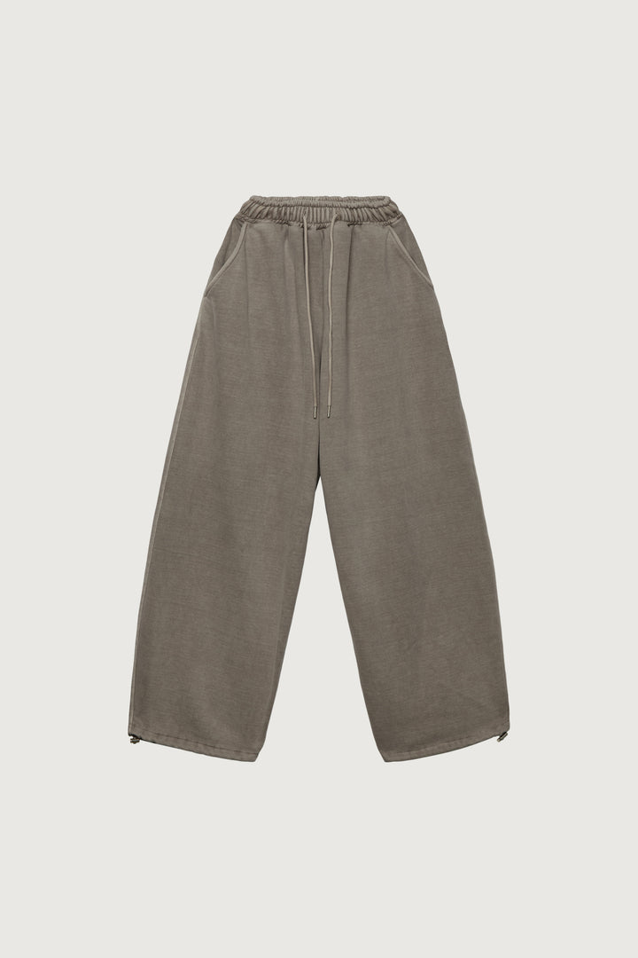 FLEECE STUDIO BOYFRIEND SWEATPANT in Taupe Grey — alternate angle