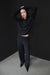 100% cashmere knit straight leg pant in charcoal — main image