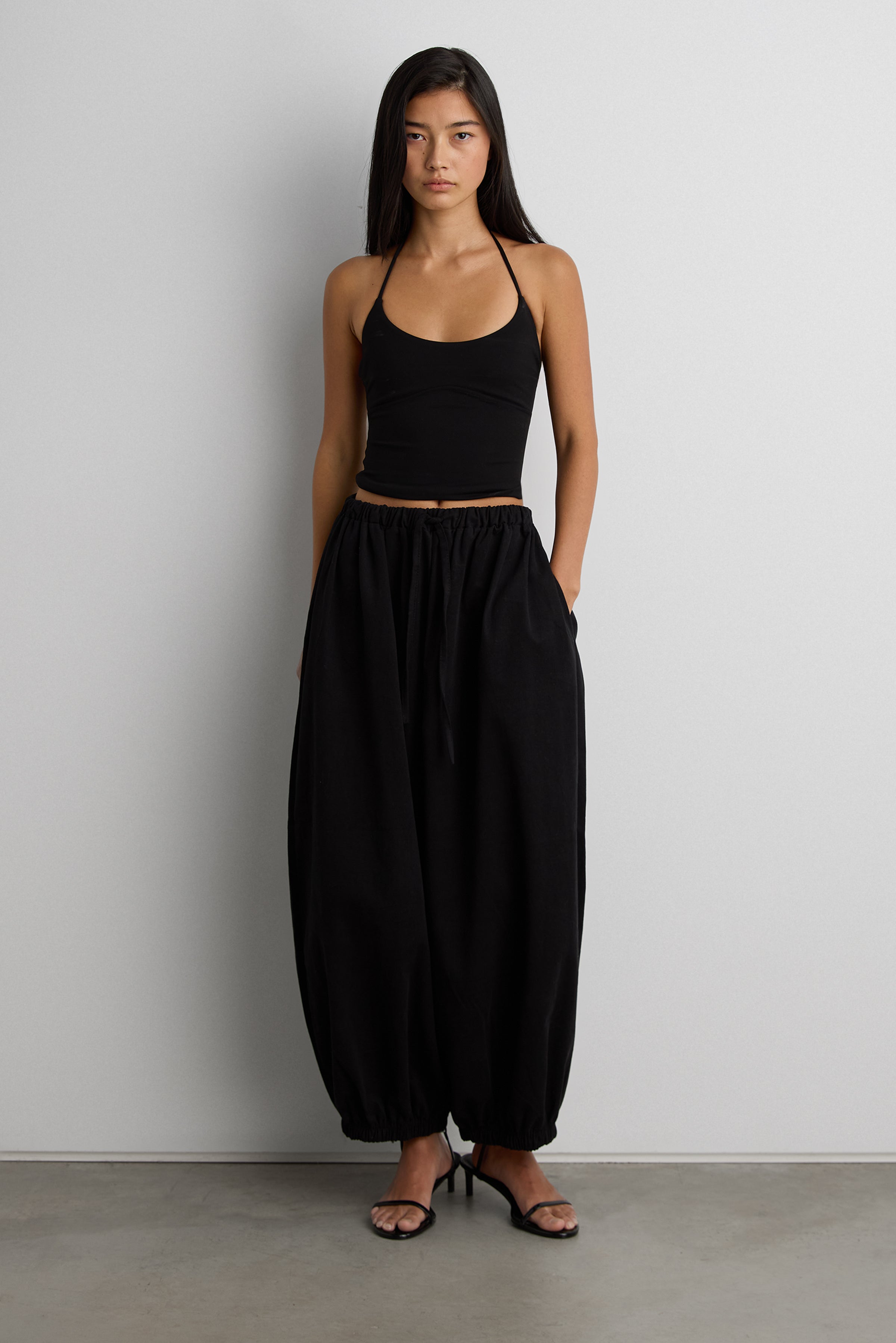 Relaxed Balloon Fit Cotton Pants | OAK + FORT – OAK + FORT USA