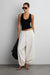 Relaxed balloon fit cotton pants in cream — main image
