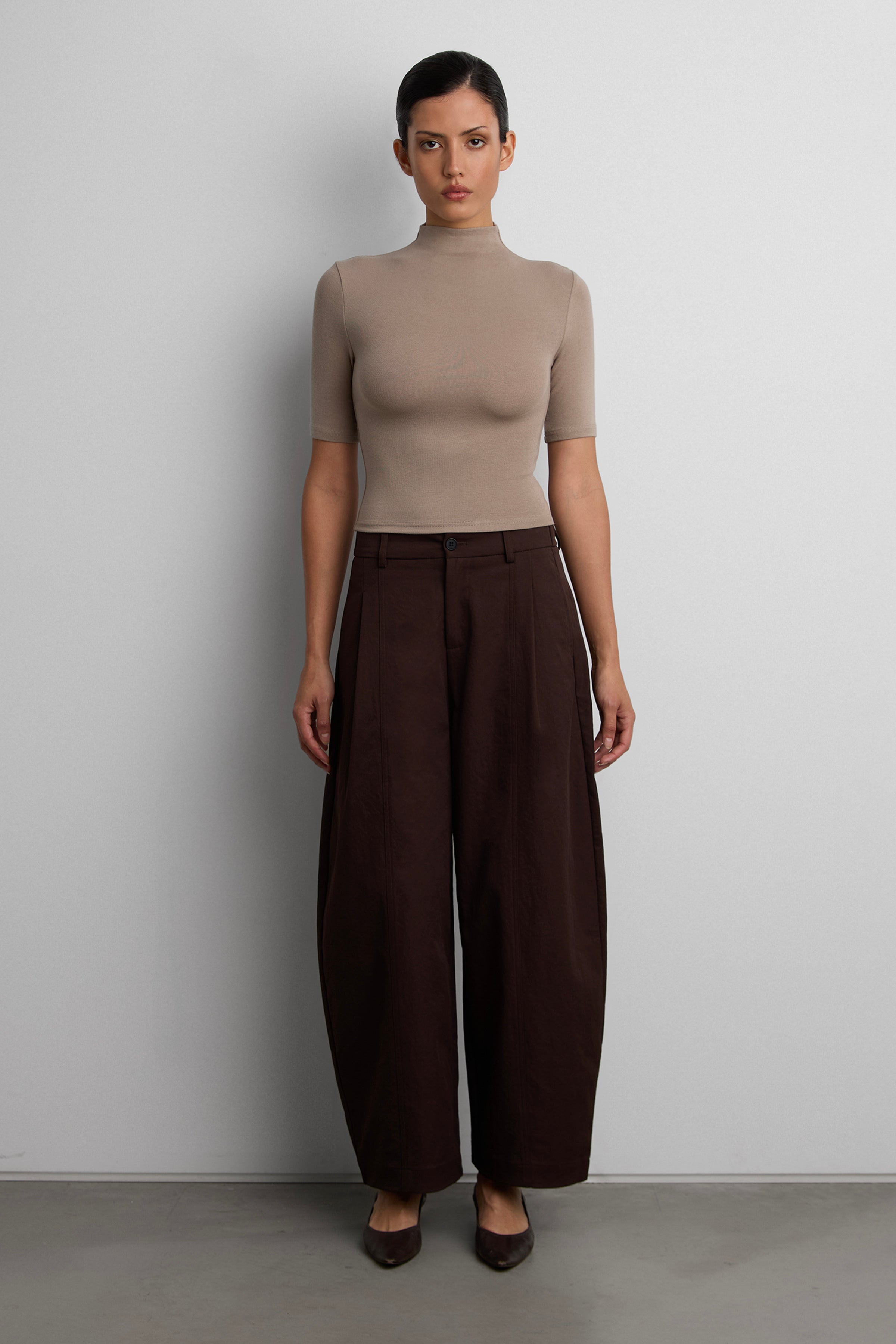 Relaxed Pleated Wide Leg Pant | OAK + FORT – OAK + FORT USA