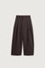 Petite relaxed pleated wide leg pant in brown — main image