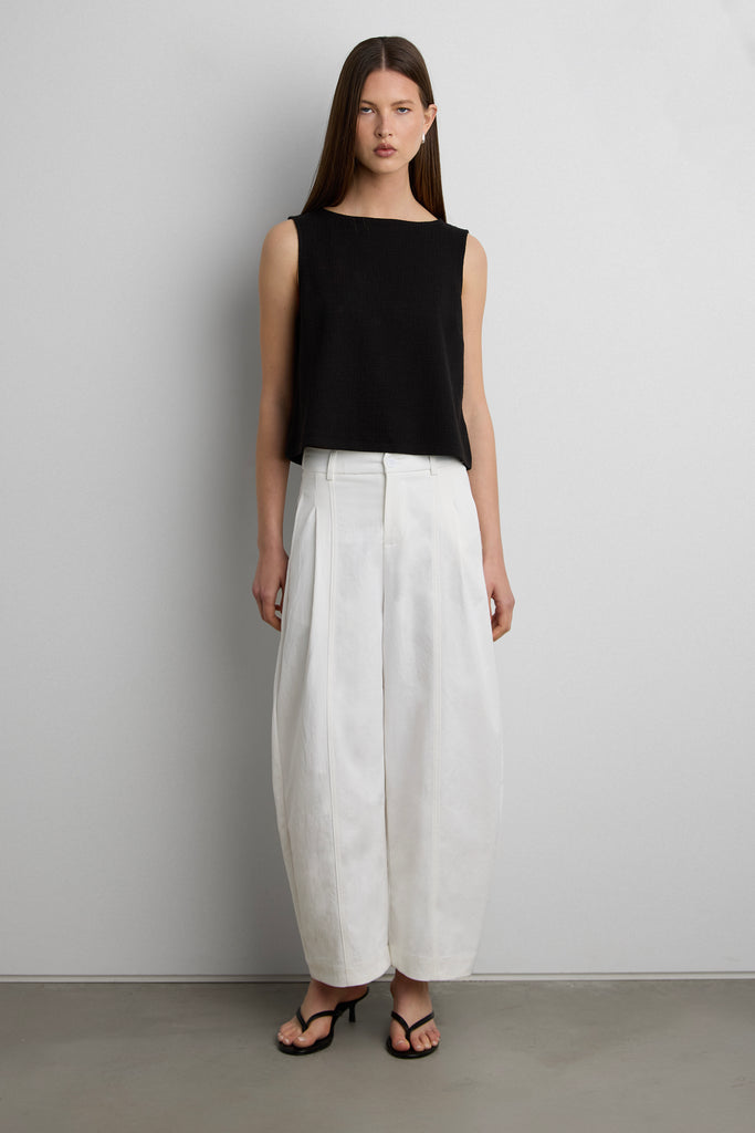 Relaxed Pleated Wide Leg Pant | OAK + FORT – OAK + FORT USA