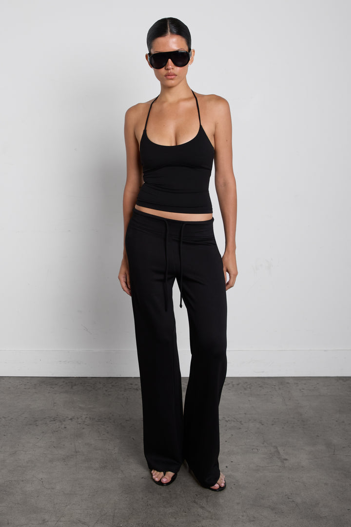 LOUNGE PANTS WITH DRAWSTRING in Black — alternate angle