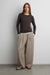 Relaxed wide leg pull-on pant in heather dark gray — main image