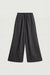 Drawstring waist wide leg pant in charcoal — main image