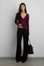 Low-rise straight leg trouser in black — main image