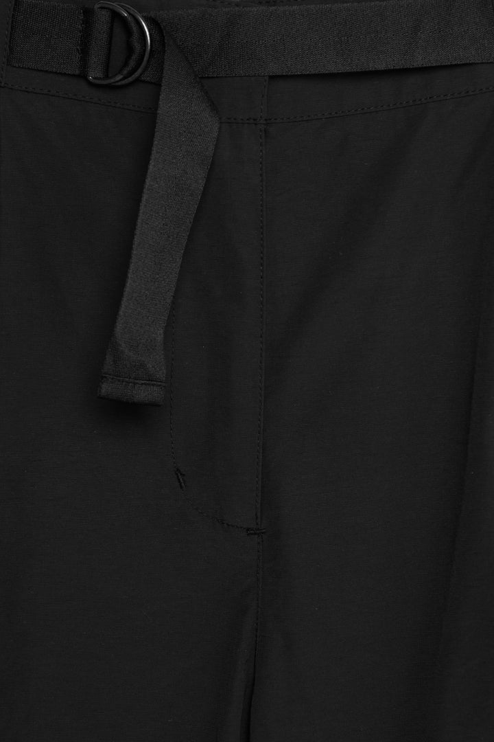 TAPERED PANT WITH BELT in Black — alternate angle