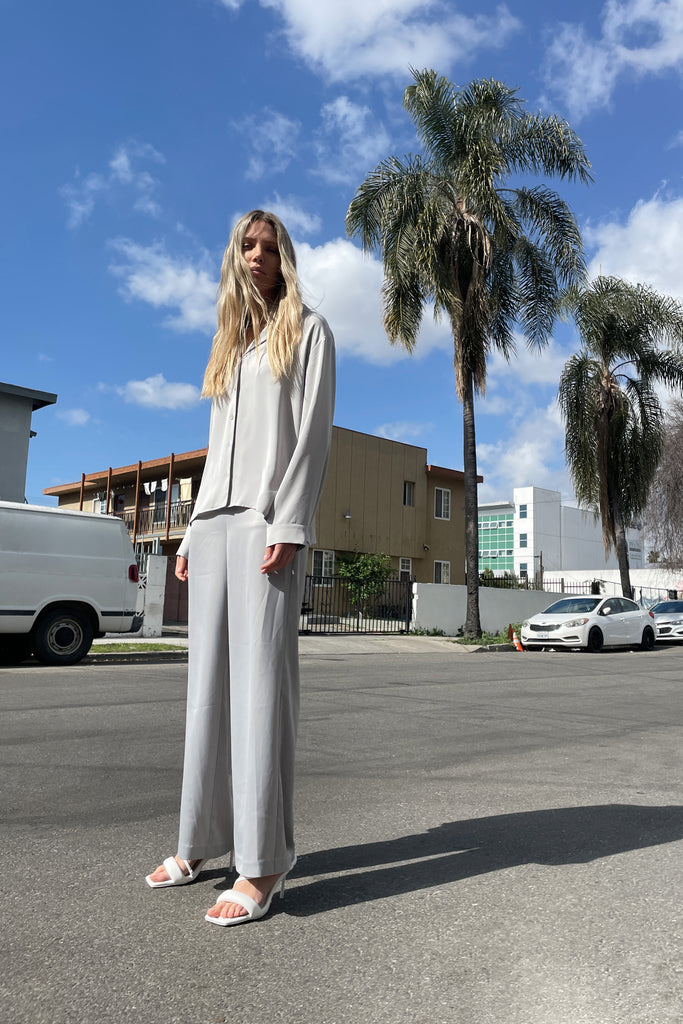 Straight Satin Pant | OAK + FORT – OAK + FORT USA