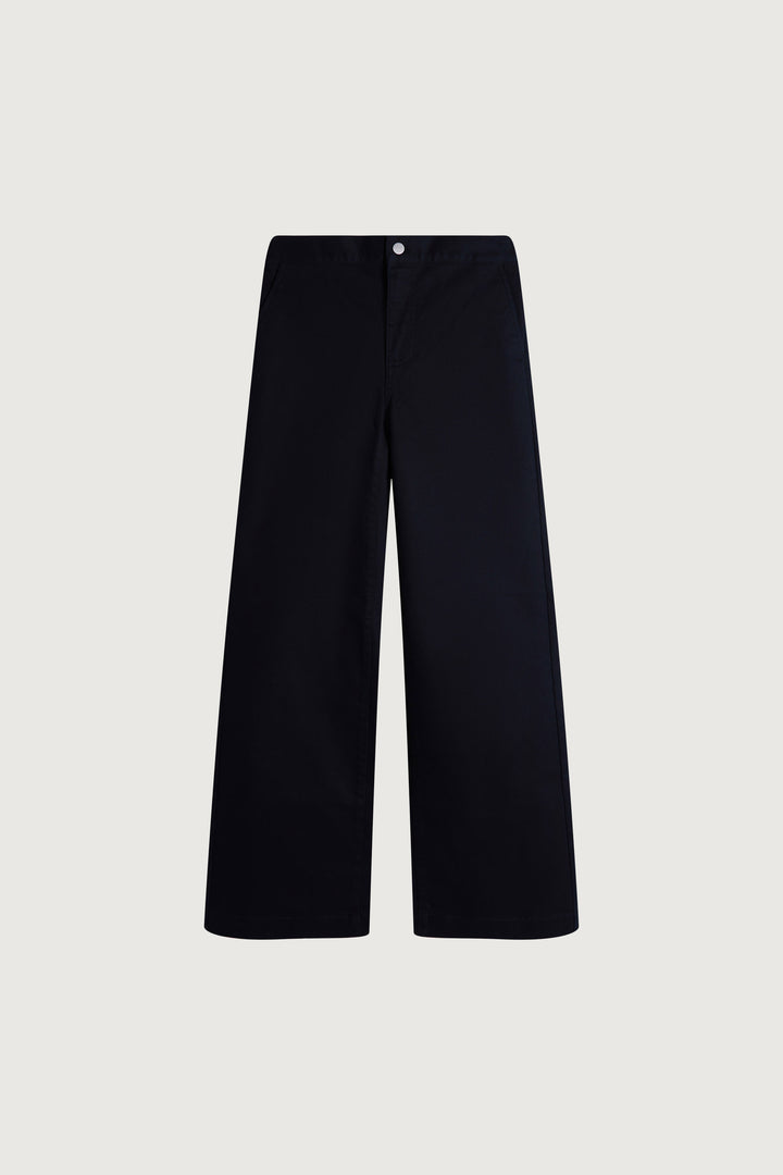 LONG LENGTH 30" TWILL WIDE LEG PANT