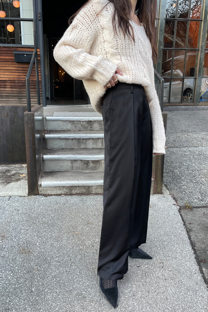 SATIN PANT in Black — alternate angle