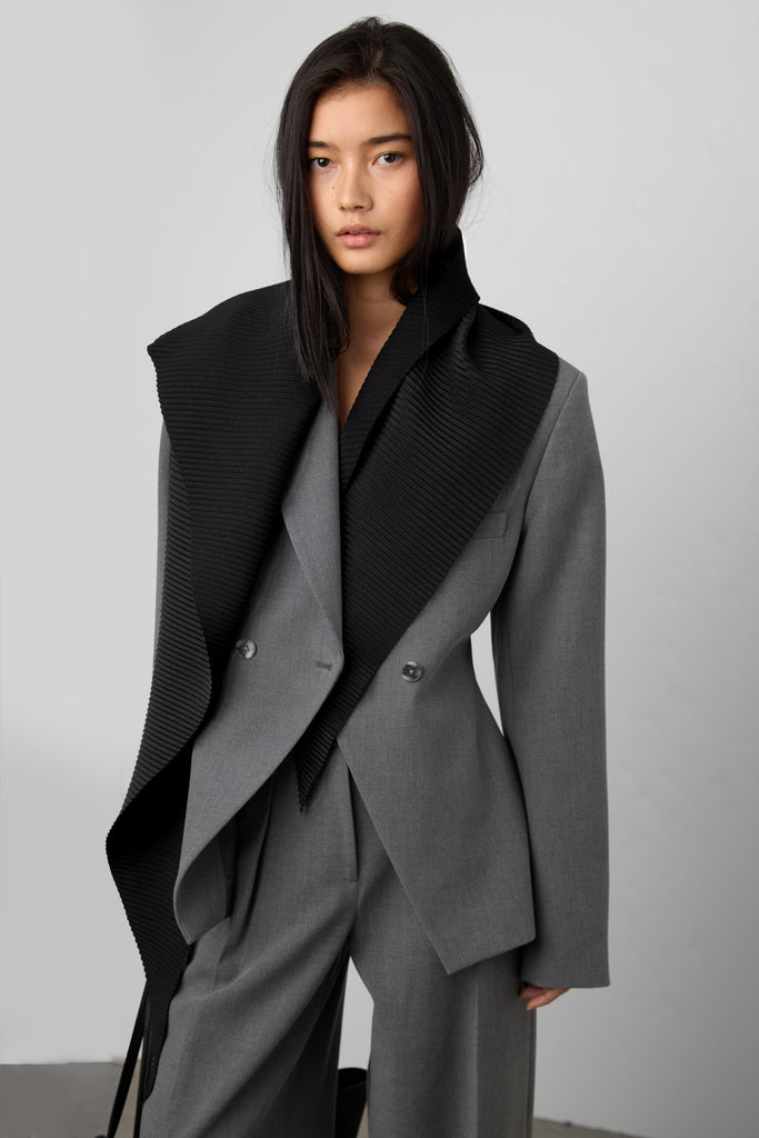 Pleated Knit Scarf | OAK + FORT – OAK + FORT USA