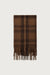 Patterned scarf with tassels in coffee bean plaid — main image