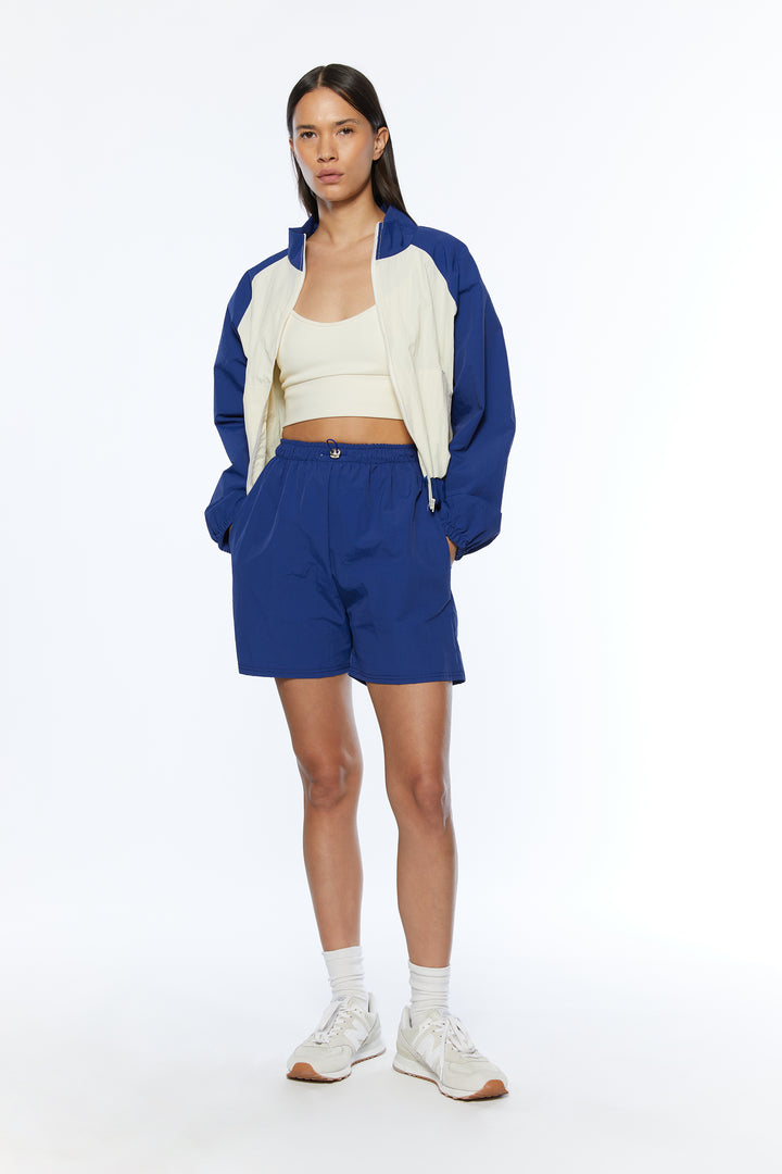 WINDBREAK HALF ZIP AND SHORT SET in Blue — alternate angle