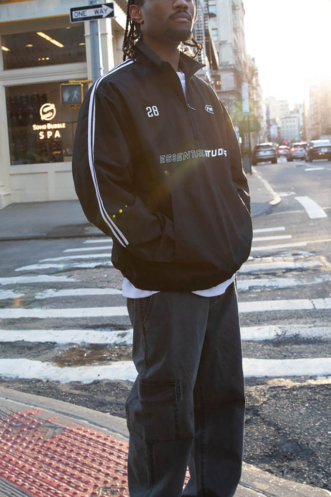 Nylon Graphic Print Quarter-Zip Pullover | OAK + FORT – OAK + FORT USA