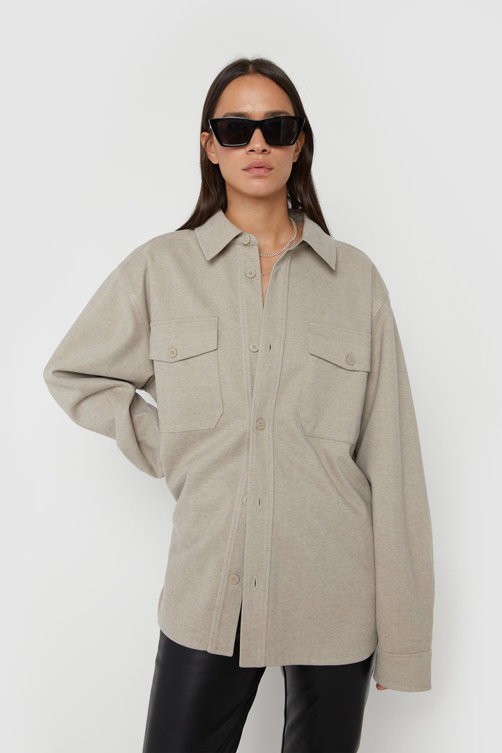 SHIRT JACKET in Laurel Oak — alternate angle
