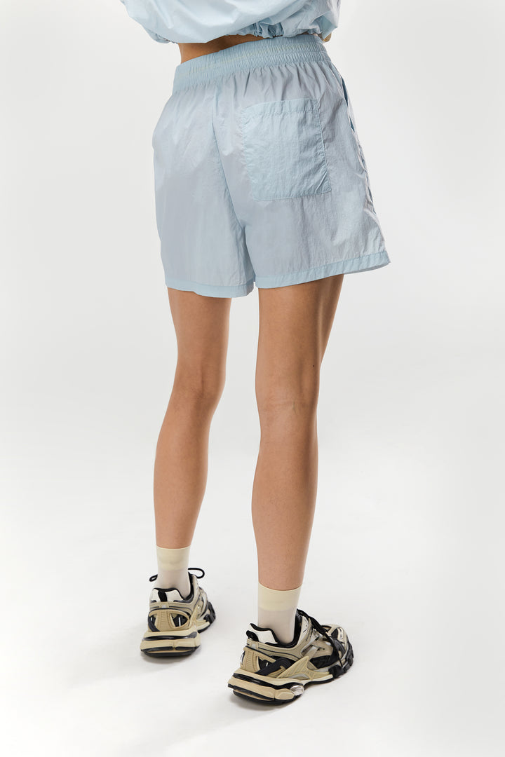 WINDBREAKER SHORT in Baby Blue — alternate angle