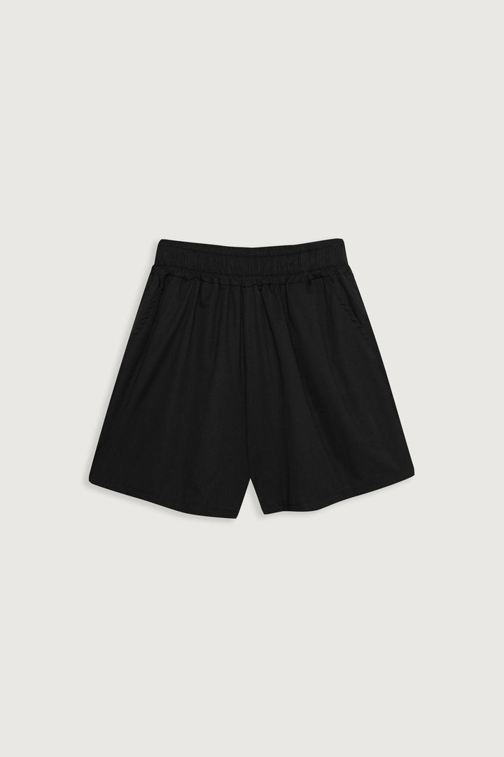 STRAIGHT LEG SHORT in Black — alternate angle