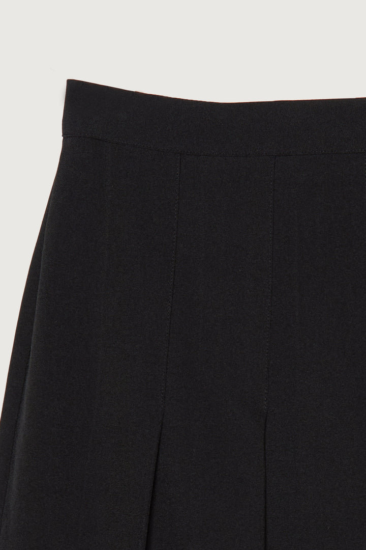 PLEATED MIDI SKIRT in Black — alternate angle