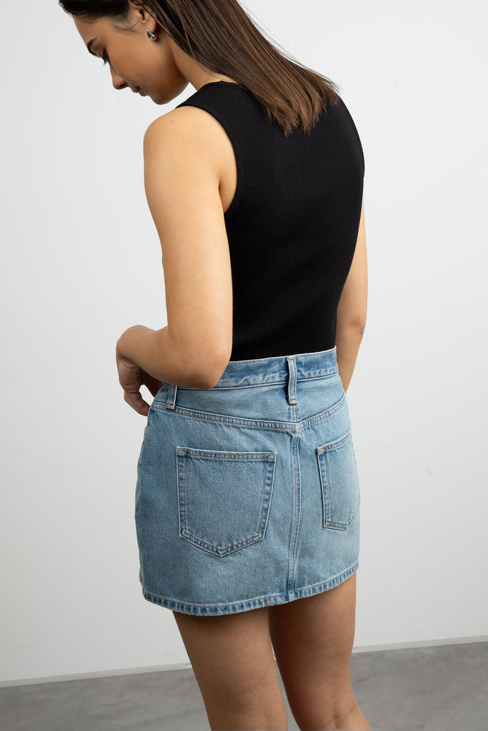 Denim Mini Skirt | OAK + FORT – OAK + FORT USA