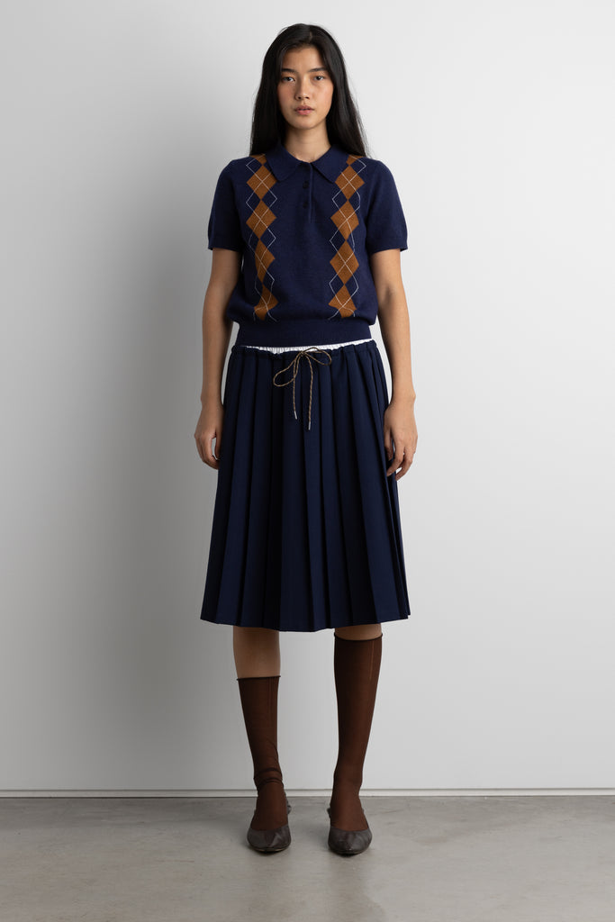 Exposed Waist Pleated Midi Skirt | OAK + FORT – OAK + FORT USA