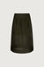 Sheer organza midi skirt in dark olive — main image