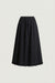 Drawstring waist maxi skirt in black white polka dot — main image