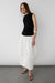 Pintucked maxi skirt in ivory — main image