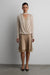 Layered sheer hem slip skirt in taupe — main image