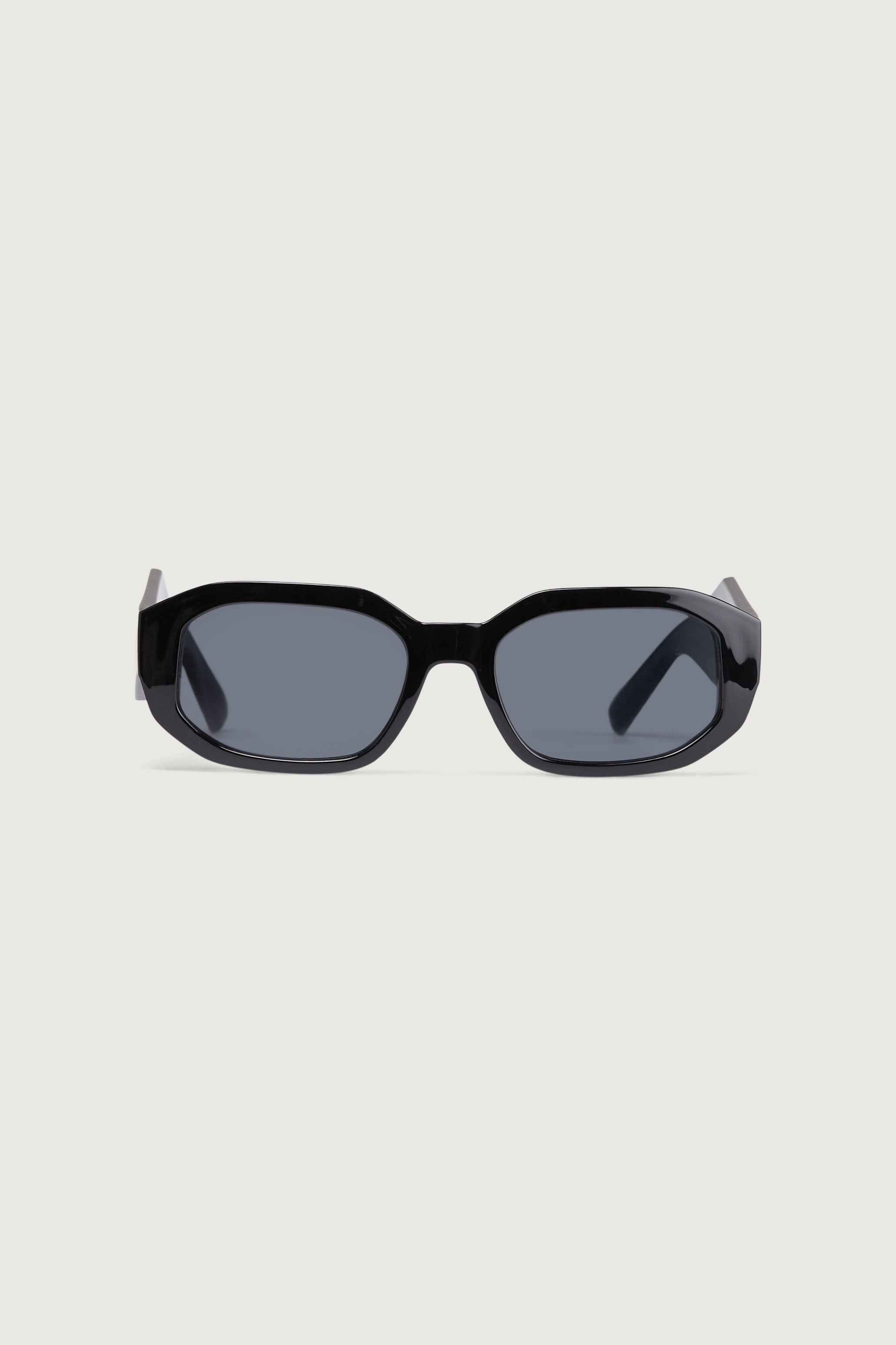 Sleek Black Angular Sunglasses.  Unisex Selene | Slim Oval Sunglasses for Women – WMP Eyewear main image 4