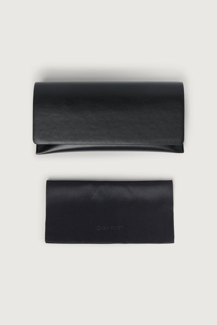 OVAL SUNGLASSES in Black — alternate angle