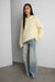Oversized crewneck sweater in yellow mist — main image