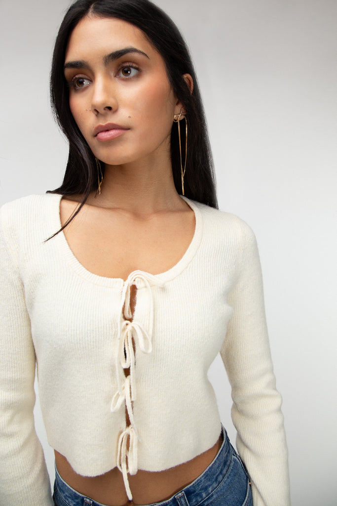 Tie Front Sweater | OAK + FORT – OAK + FORT USA