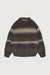 STRIPED TEXTURED KNIT CREWNECK SWEATER