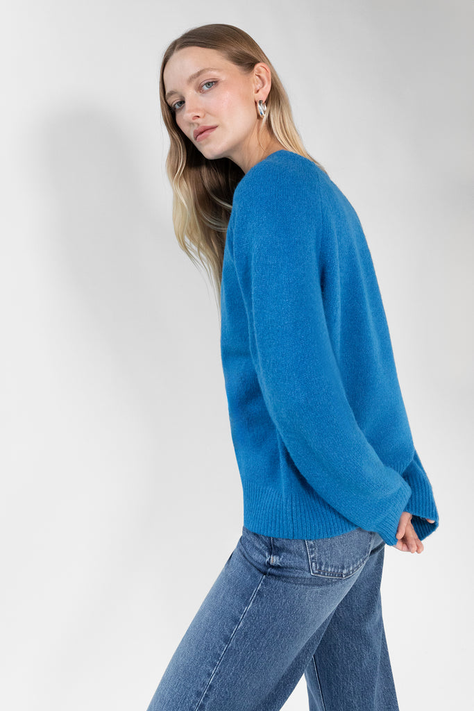 Blue Crewneck Sweater | OAK + FORT – OAK + FORT USA