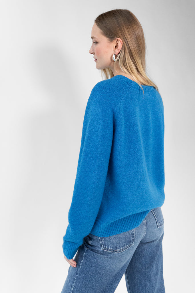 Blue Crewneck Sweater | OAK + FORT – OAK + FORT USA