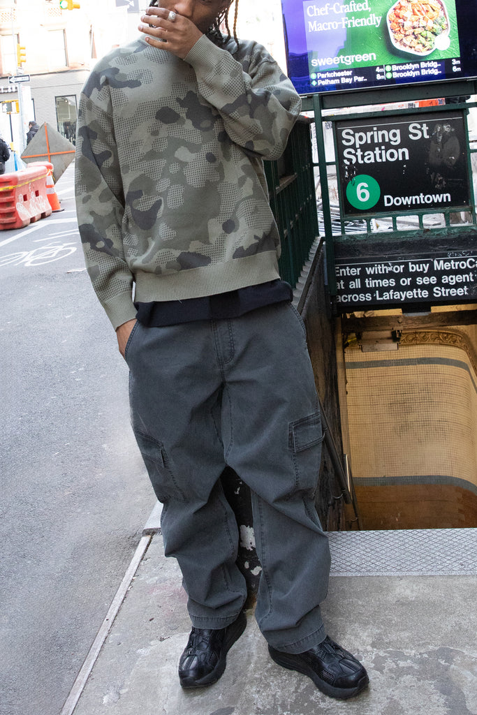 Jacquard Camo Knit Sweater | OAK + FORT – OAK + FORT USA