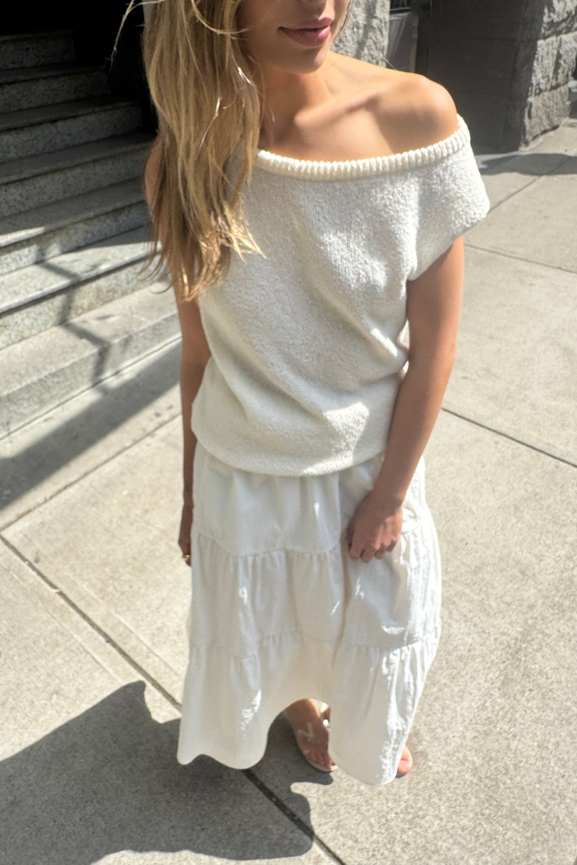 Relaxed Off The Shoulder Sweater | OAK + FORT – OAK + FORT USA