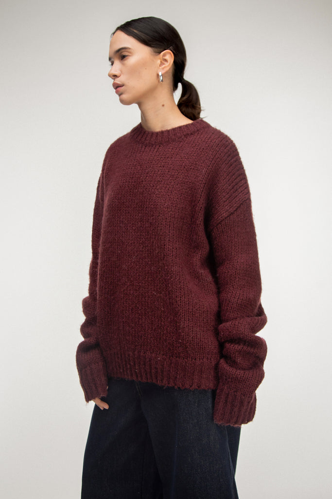 OVERSIZED BASIC WOOL KNIT SWEATER | OAK + FORT – OAK + FORT USA