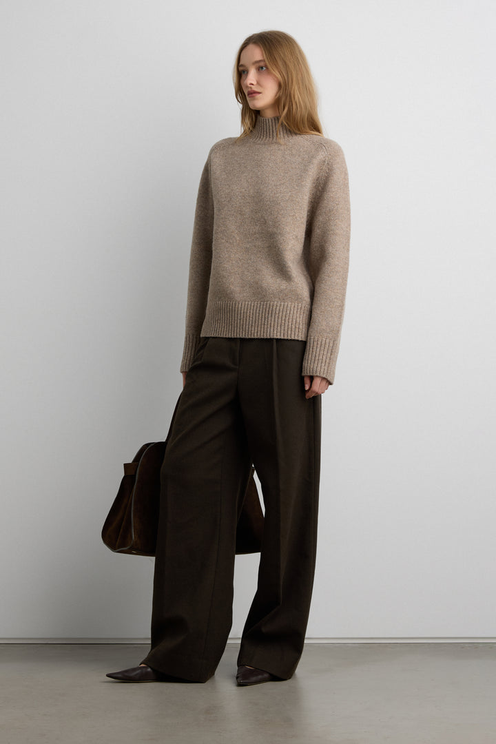 SOFT BRUSHED TURTLENECK SWEATER