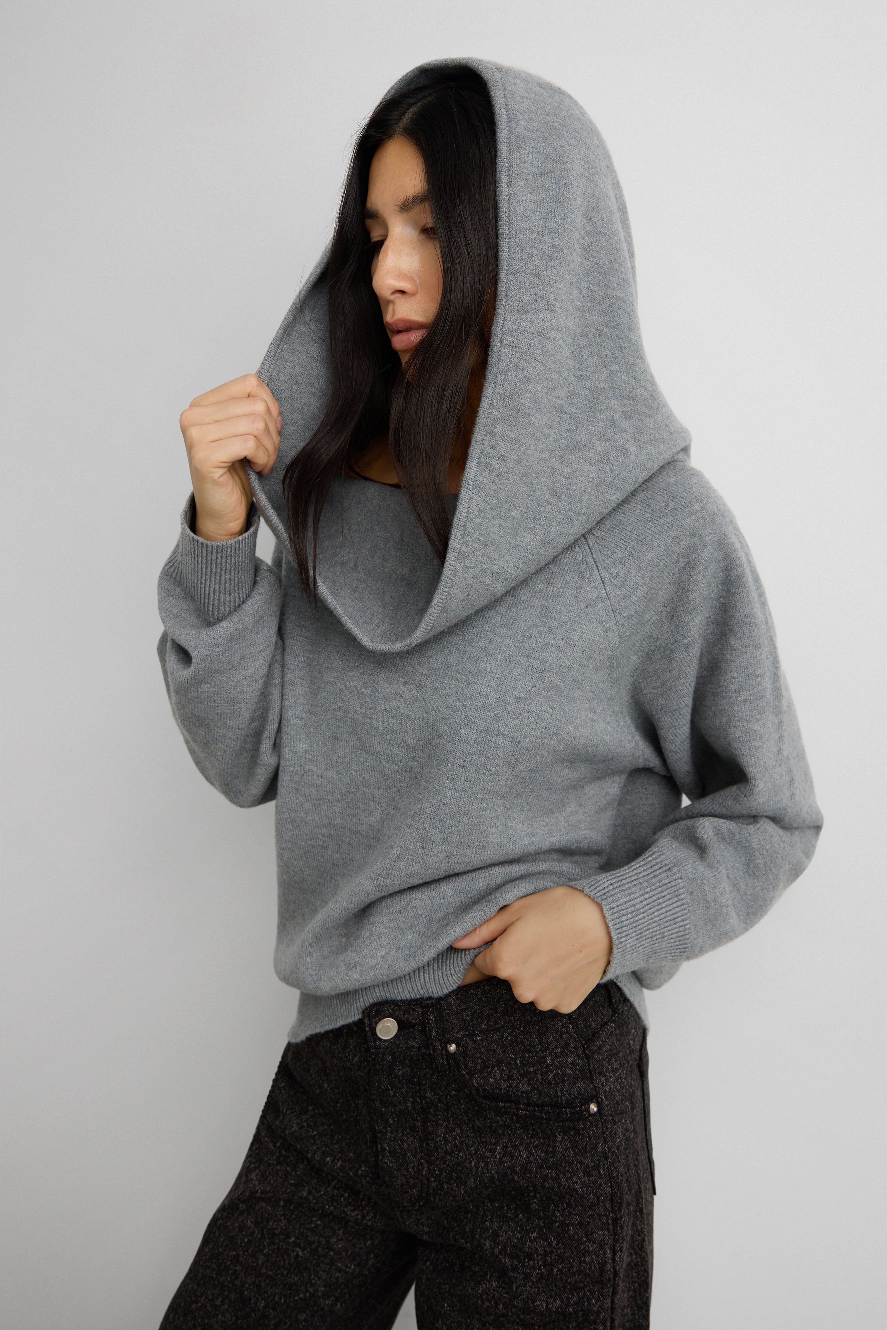 Off The Shoulder Slouchy Knit Sweater | OAK + FORT – OAK + FORT USA