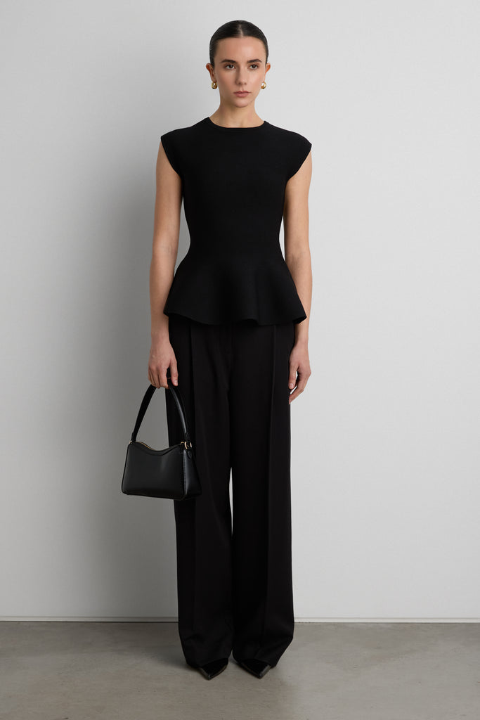 Thick Ribbed Peplum Top | OAK + FORT – OAK + FORT USA
