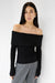 RIBBED OFF THE SHOULDER SWEATER