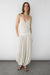Linen blend tank top in cream — main image