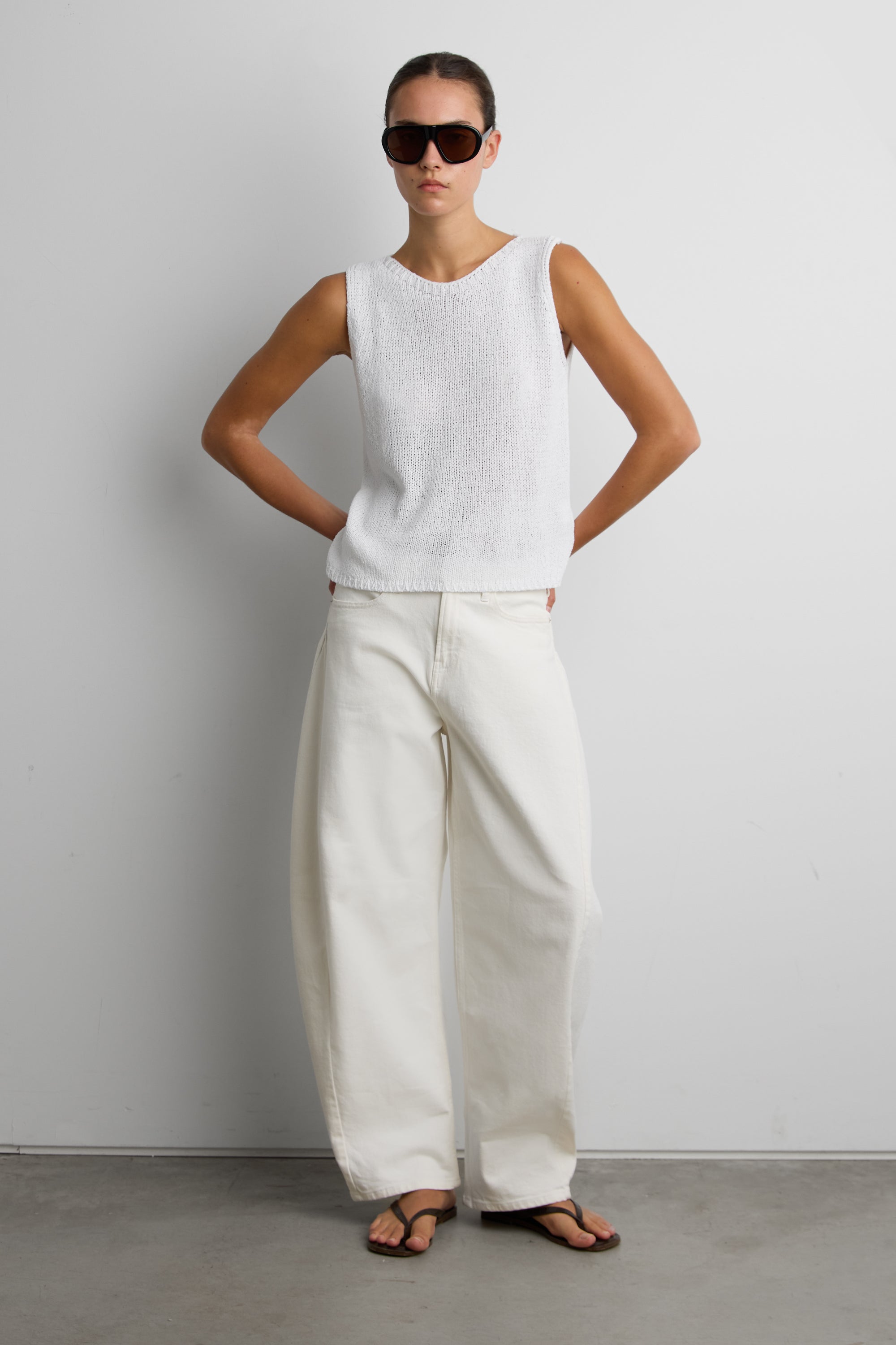 Open-Knit Sweater Vest | OAK + FORT – OAK + FORT USA