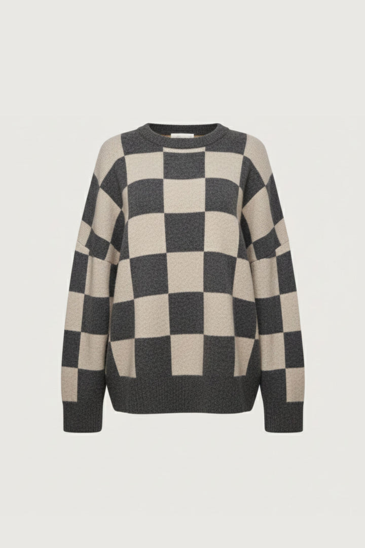 CREWNECK SWEATER in Charcoal Oatmeal — alternate angle