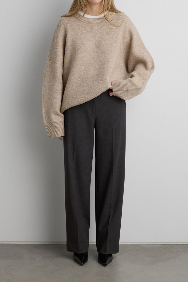 CHECKERED CREWNECK SWEATER