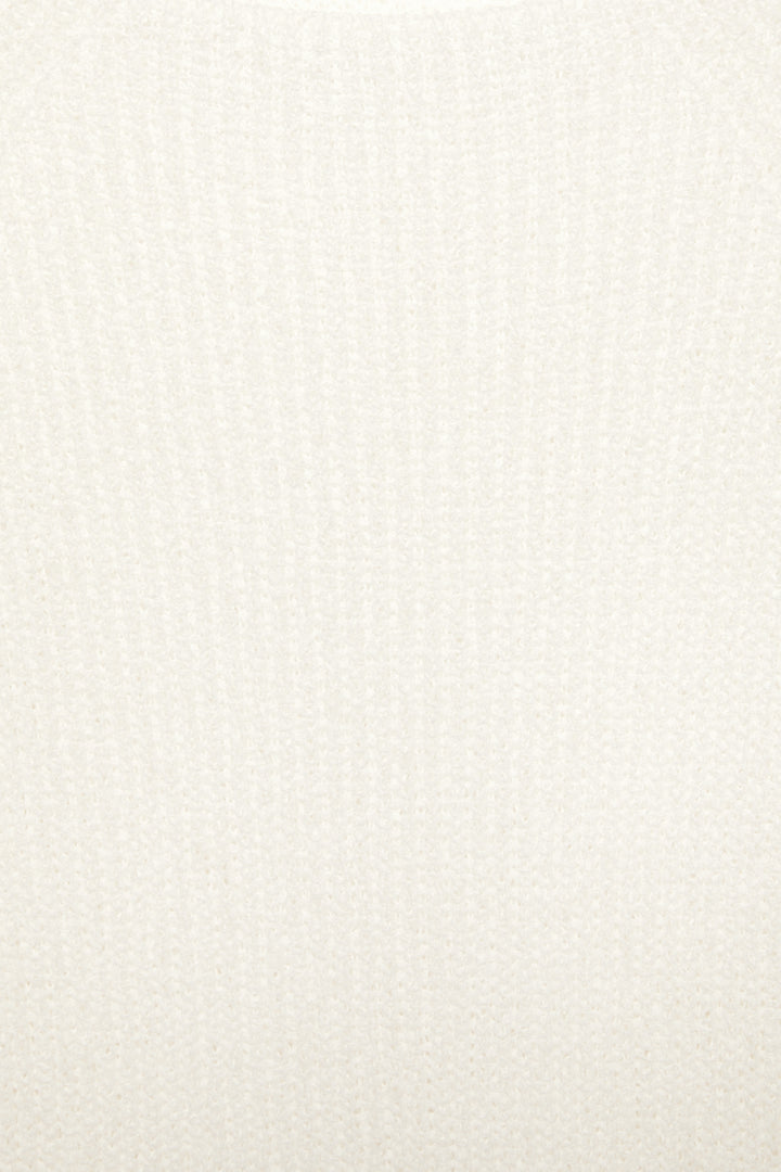 LIGHTWEIGHT RIB-KNIT SWEATER in White — alternate angle