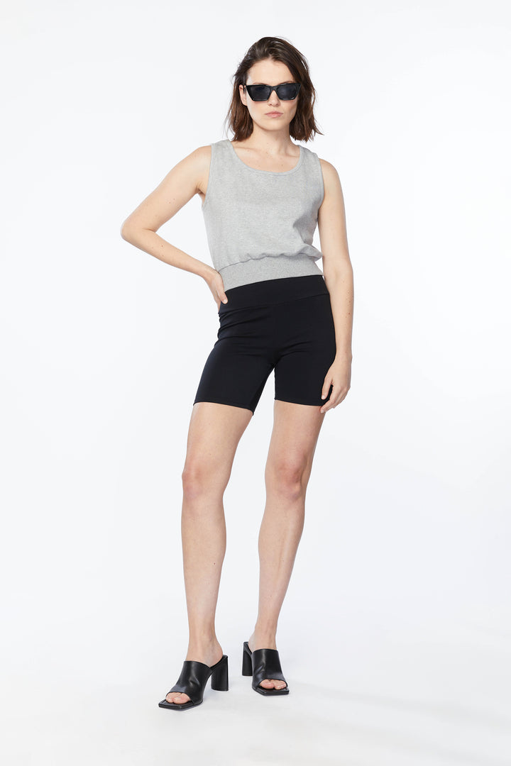 CROPPED TANK in Heather Gray — alternate angle